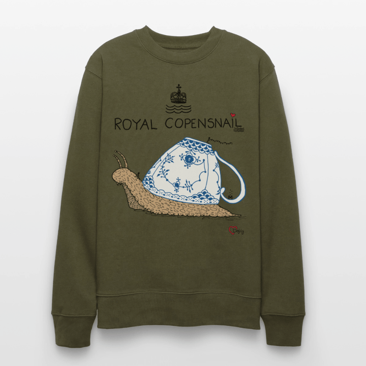 Royal Copensnail - Kraftig Unisex Sweatshirt - Stanley/Stella økologisk unisex - sweatshirt CHANGER - khaki - Dajlig.dk