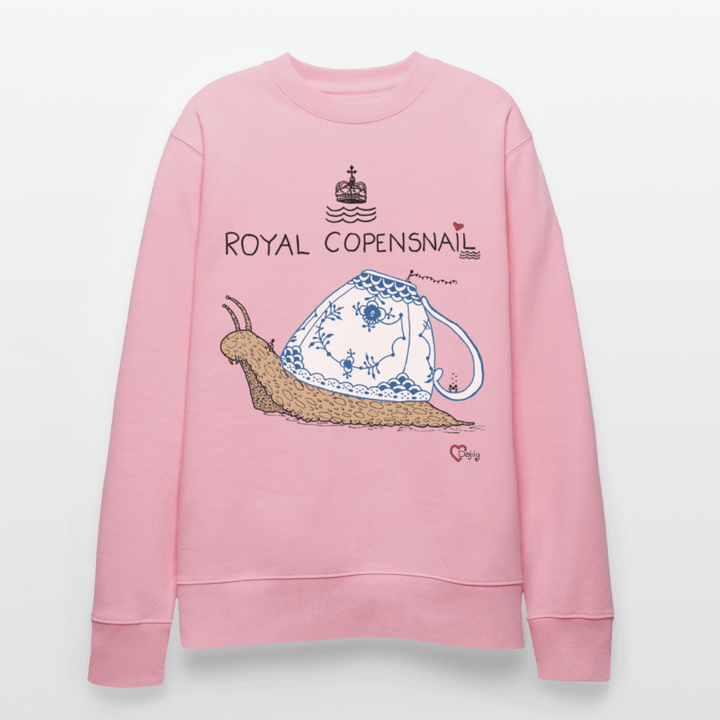 Royal Copensnail - Kraftig Unisex Sweatshirt - Stanley/Stella økologisk unisex - sweatshirt CHANGER - lys rosa - Dajlig.dk