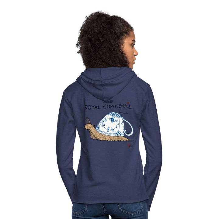 Royal Copensnail - Let Unisex hættetrøje - Let sweatshirt med hætte, unisex - marineblå meleret - Dajlig