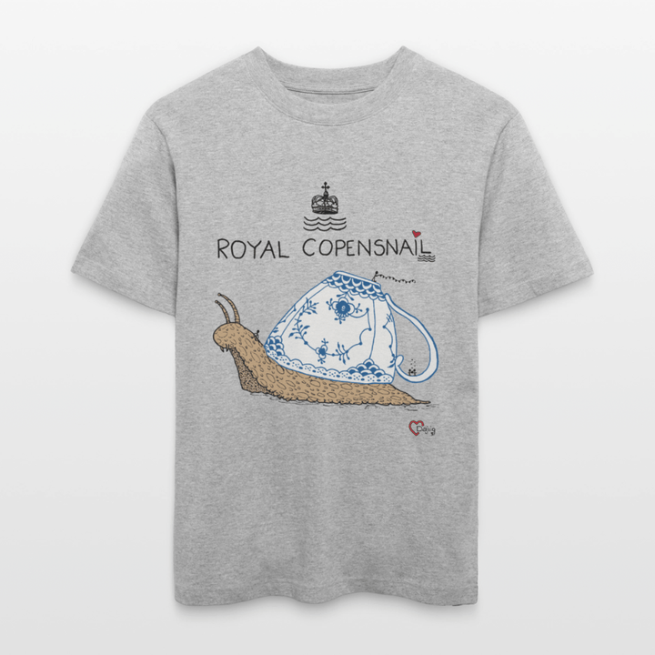 Royal Copensnail - Unisex T-shirt - Stanley/Stella Relaxed Fit økologisk unisex - T-shirt Sparker - grå meleret - Dajlig.dk
