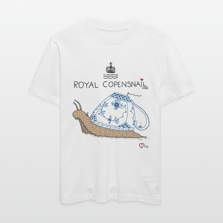 Royal Copensnail - Unisex T-shirt - Stanley/Stella Relaxed Fit økologisk unisex - T-shirt Sparker - hvid - Dajlig.dk