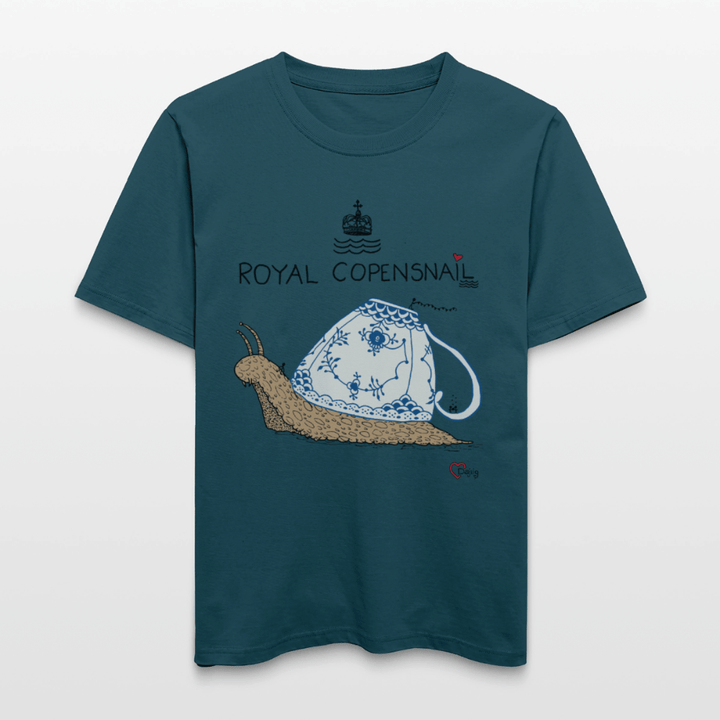 Royal Copensnail - Unisex T-shirt - Stanley/Stella Relaxed Fit økologisk unisex - T-shirt Sparker - mørk petrol - Dajlig.dk