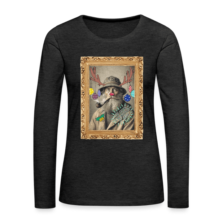 Rudolf Hjort - Dame Langærmet Trøje - Dame premium T-shirt med lange ærmer - charcoal - Dajlig