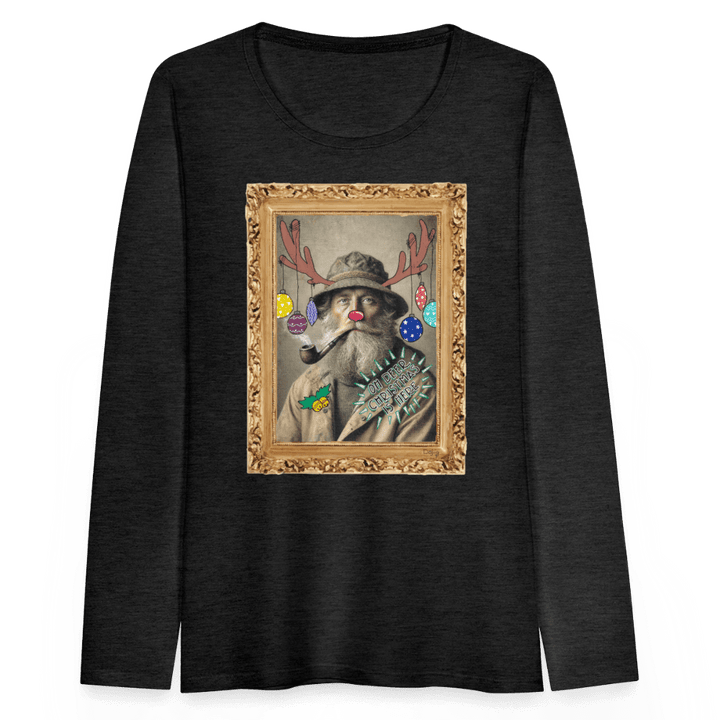 Rudolf Hjort - Dame Langærmet Trøje - Dame premium T-shirt med lange ærmer - charcoal - Dajlig.dk