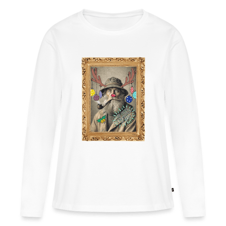 Rudolf Hjort - Dame Langærmet Trøje - Dame premium T-shirt med lange ærmer - hvid - Dajlig