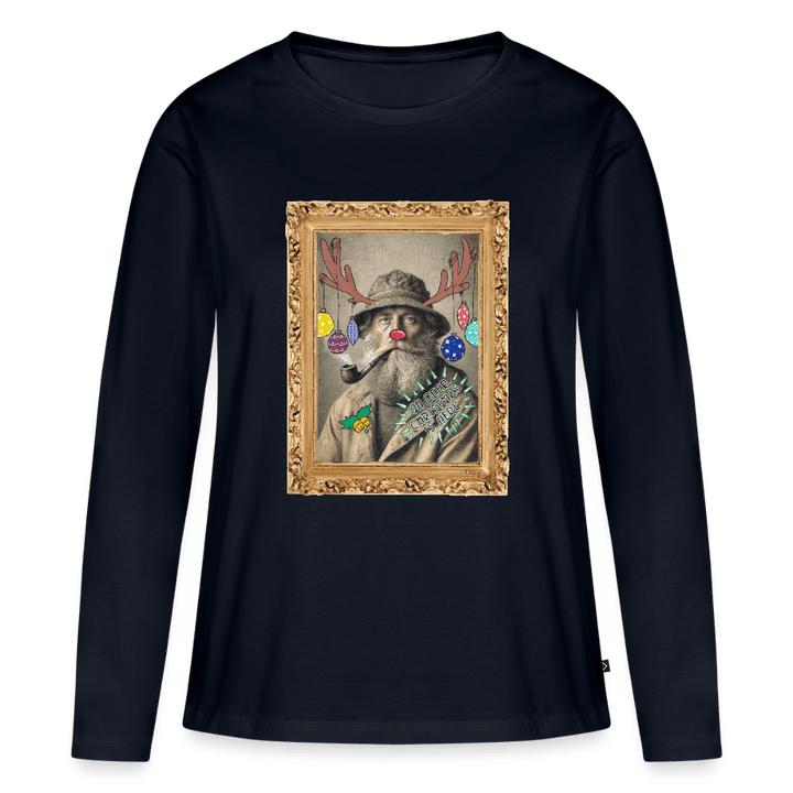 Rudolf Hjort - Dame Langærmet Trøje - Dame premium T-shirt med lange ærmer - navy - Dajlig