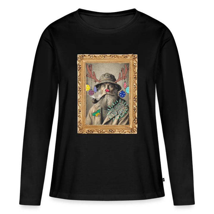 Rudolf Hjort - Dame Langærmet Trøje - Dame premium T-shirt med lange ærmer - sort - Dajlig
