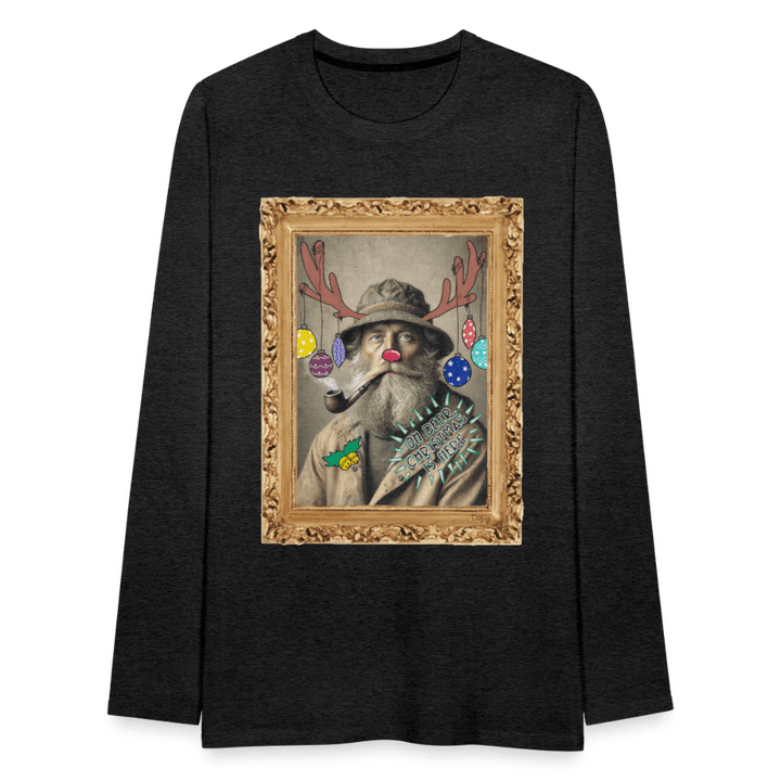 Rudolf Hjort - Herre Langærmet Trøje - Herre premium T-shirt med lange ærmer - charcoal - Dajlig.dk