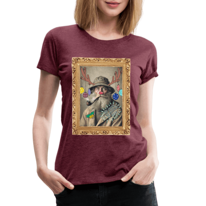 Rudolf Hjort - Premium Dame T-shirt - Dame premium T-shirt - bordeaux meleret - Dajlig.dk