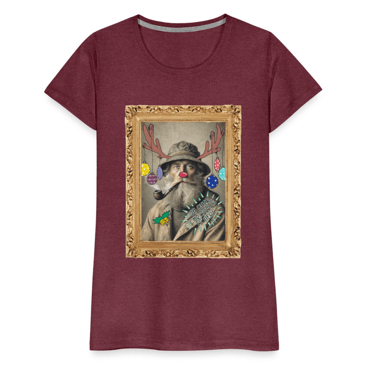 Rudolf Hjort - Premium Dame T-shirt - Dame premium T-shirt - bordeaux meleret - Dajlig.dk