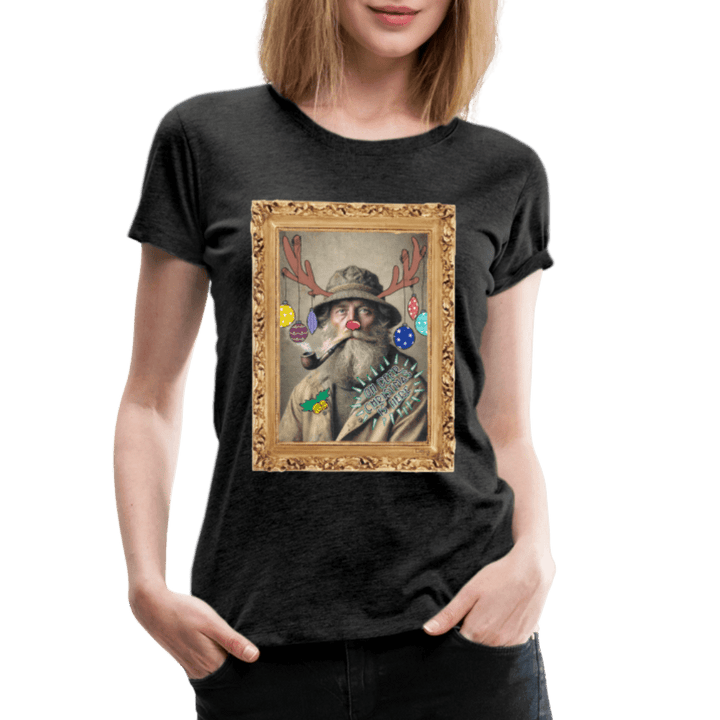 Rudolf Hjort - Premium Dame T-shirt - Dame premium T-shirt - charcoal - Dajlig.dk