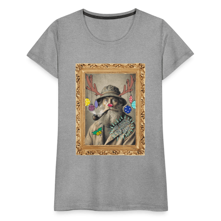 Rudolf Hjort - Premium Dame T-shirt - Dame premium T-shirt - grå meleret - Dajlig.dk