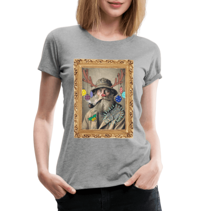 Rudolf Hjort - Premium Dame T-shirt - Dame premium T-shirt - grå meleret - Dajlig.dk