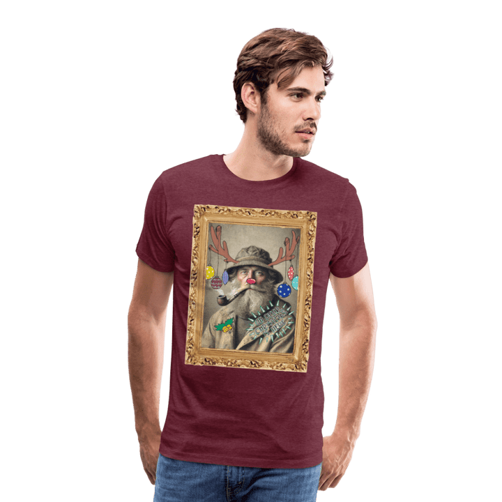 Rudolf Hjort - Premium Herre T-shirt - Herre premium T-shirt - bordeaux meleret - Dajlig.dk