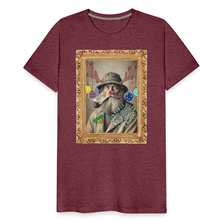 Rudolf Hjort - Premium Herre T-shirt - Herre premium T-shirt - bordeaux meleret - Dajlig.dk