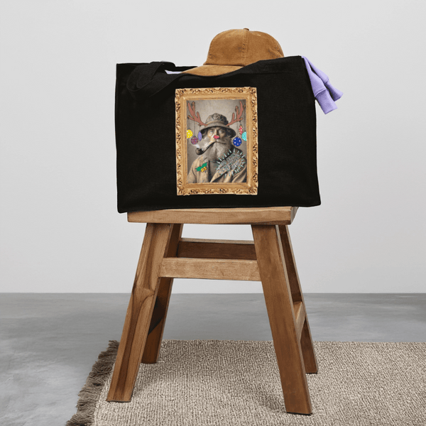 Rudolf Hjort - Stor kraftig mulepose i genbrugsstof - Stanley/Stella recycled shopping bag - sort - Dajlig.dk