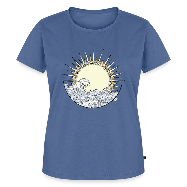 Solopgang - Eksklusiv Dame T-shirt - Dame premium T-shirt - dueblå - Dajlig