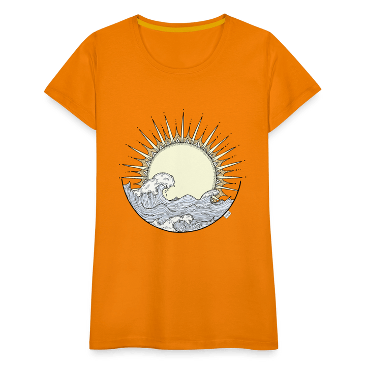 Solopgang - Eksklusiv Dame T-shirt - Dame premium T-shirt - orange - Dajlig.dk