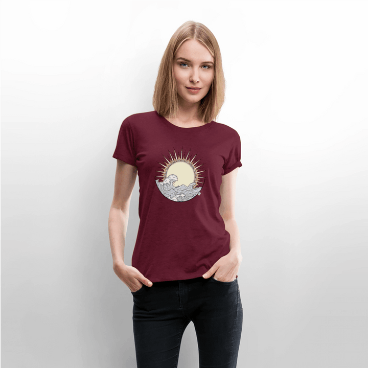 Solopgang - Eksklusiv Dame T-shirt - Dame premium T-shirt - vinrød - Dajlig