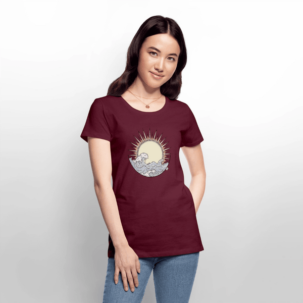 Solopgang - Eksklusiv Dame T-shirt - Dame premium T-shirt - vinrød - Dajlig
