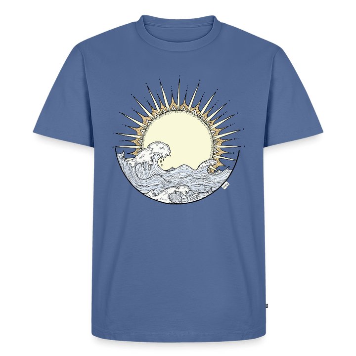 Solopgang - Eksklusiv Herre T-shirt - Herre premium T-shirt - dueblå - Dajlig