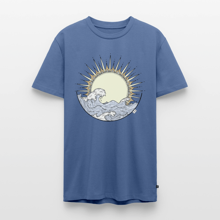 Solopgang - Eksklusiv Herre T-shirt - Herre premium T-shirt - dueblå - Dajlig