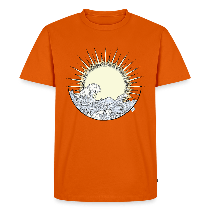 Solopgang - Eksklusiv Herre T-shirt - Herre premium T-shirt - orange - Dajlig