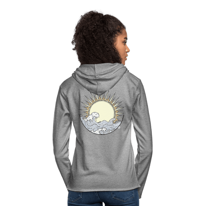 Solopgang - Let Unisex Hættetrøje - Let sweatshirt med hætte, unisex - grå meleret - Dajlig.dk