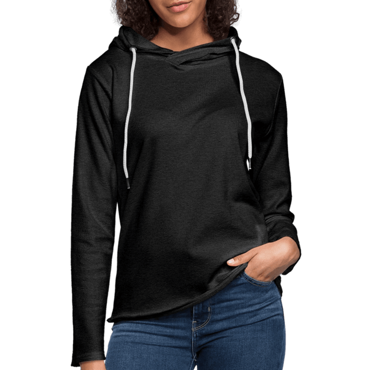 Solopgang - Let Unisex Hættetrøje - Let sweatshirt med hætte, unisex - marineblå meleret - Dajlig.dk