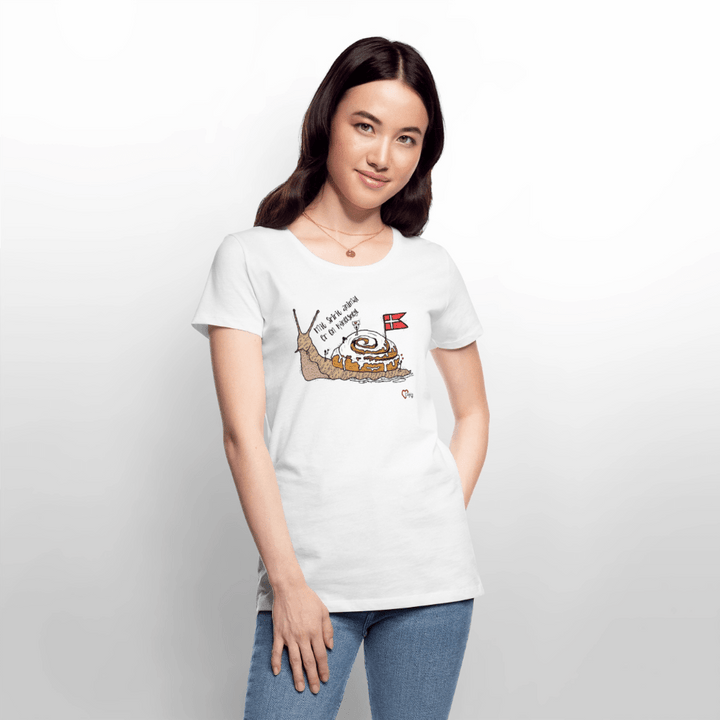 Spirit Animal Kanelsnegl - Eksklusiv Dame T-shirt - Dame premium T-shirt - hvid - Dajlig