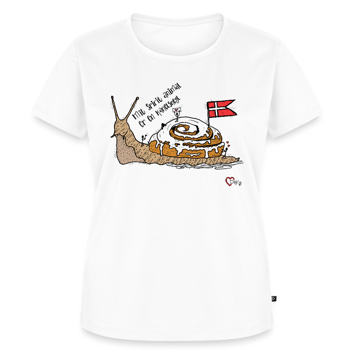 Spirit Animal Kanelsnegl - Eksklusiv Dame T-shirt - Dame premium T-shirt - hvid - Dajlig