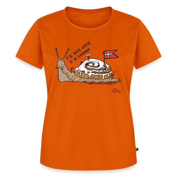 Spirit Animal Kanelsnegl - Eksklusiv Dame T-shirt - Dame premium T-shirt - orange - Dajlig