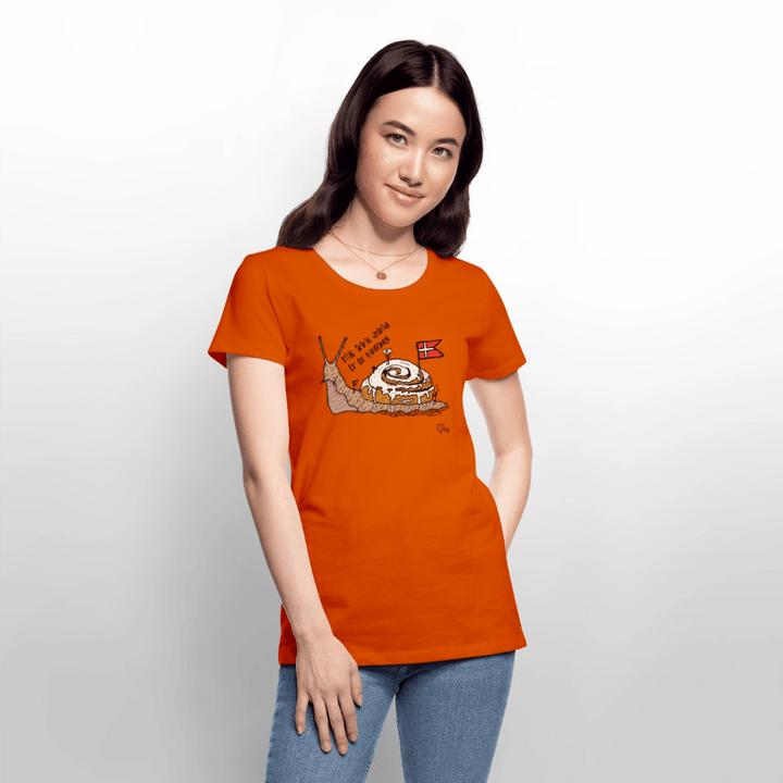 Spirit Animal Kanelsnegl - Eksklusiv Dame T-shirt - Dame premium T-shirt - orange - Dajlig