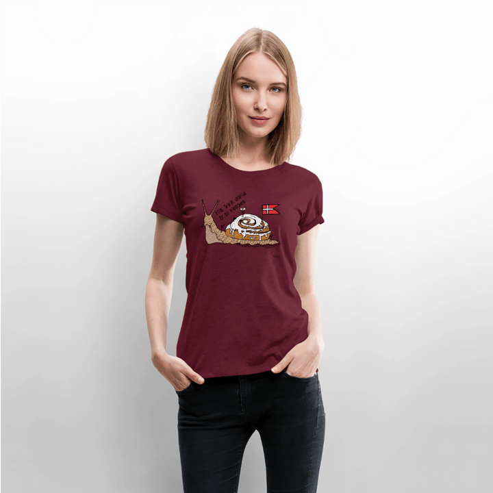 Spirit Animal Kanelsnegl - Eksklusiv Dame T-shirt - Dame premium T-shirt - vinrød - Dajlig