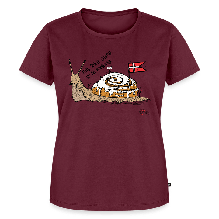Spirit Animal Kanelsnegl - Eksklusiv Dame T-shirt - Dame premium T-shirt - vinrød - Dajlig