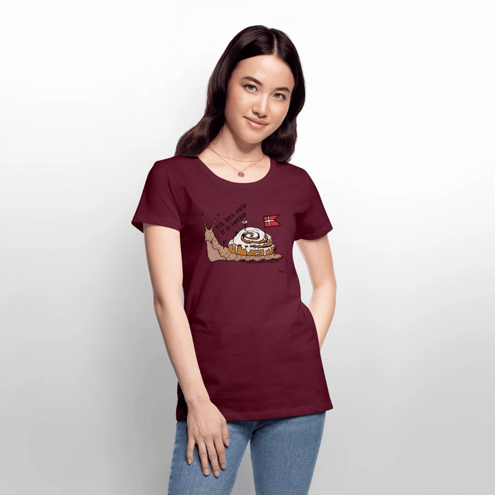 Spirit Animal Kanelsnegl - Eksklusiv Dame T-shirt - Dame premium T-shirt - vinrød - Dajlig