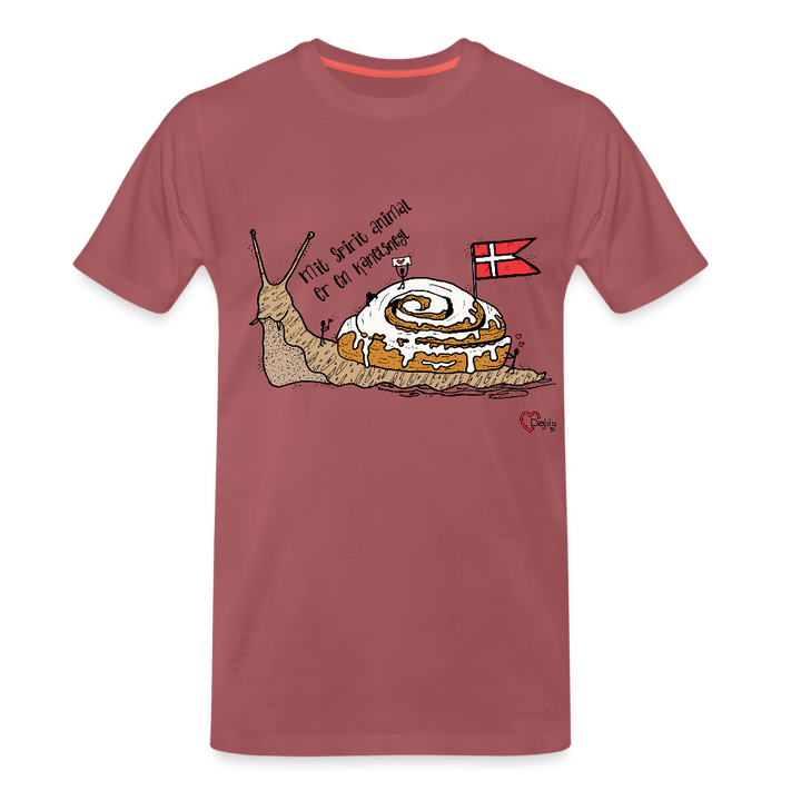 Spirit Animal Kanelsnegl - Eksklusiv Herre T-shirt - Herre premium T-shirt - forvasket bordeaux - Dajlig