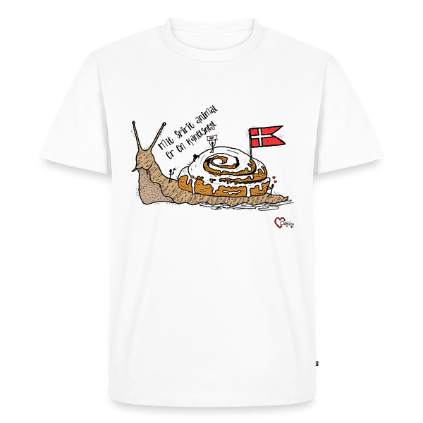 Spirit Animal Kanelsnegl - Eksklusiv Herre T-shirt - Herre premium T-shirt - hvid - Dajlig