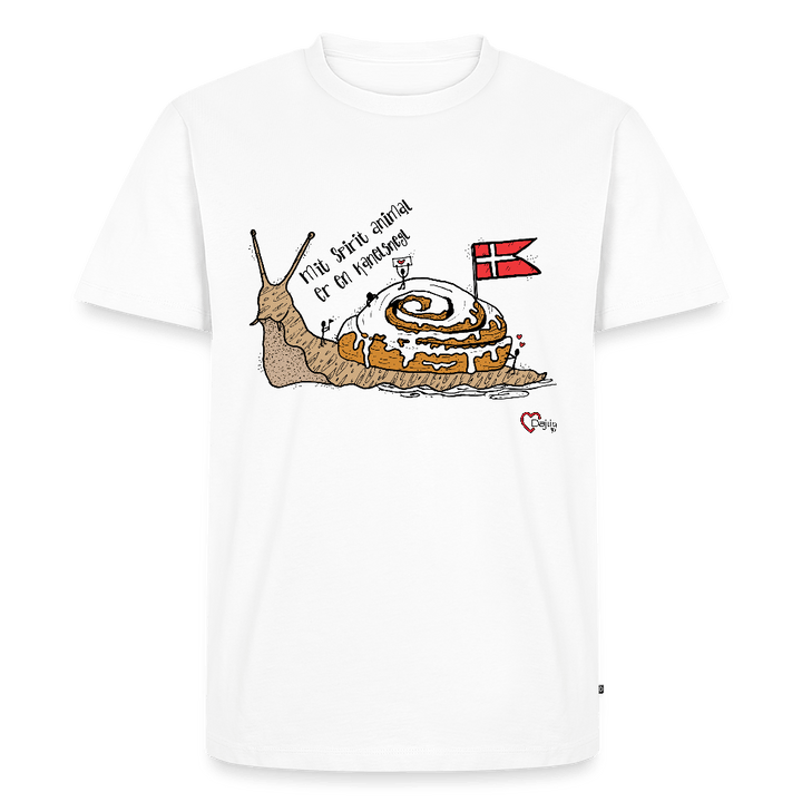 Spirit Animal Kanelsnegl - Eksklusiv Herre T-shirt - Herre premium T-shirt - hvid - Dajlig