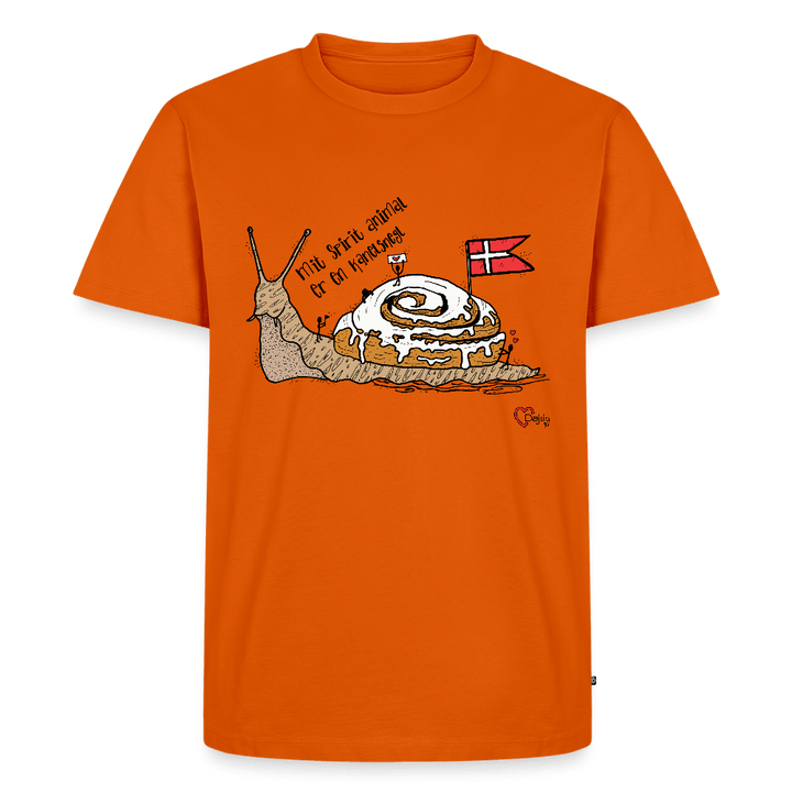 Spirit Animal Kanelsnegl - Eksklusiv Herre T-shirt - Herre premium T-shirt - orange - Dajlig