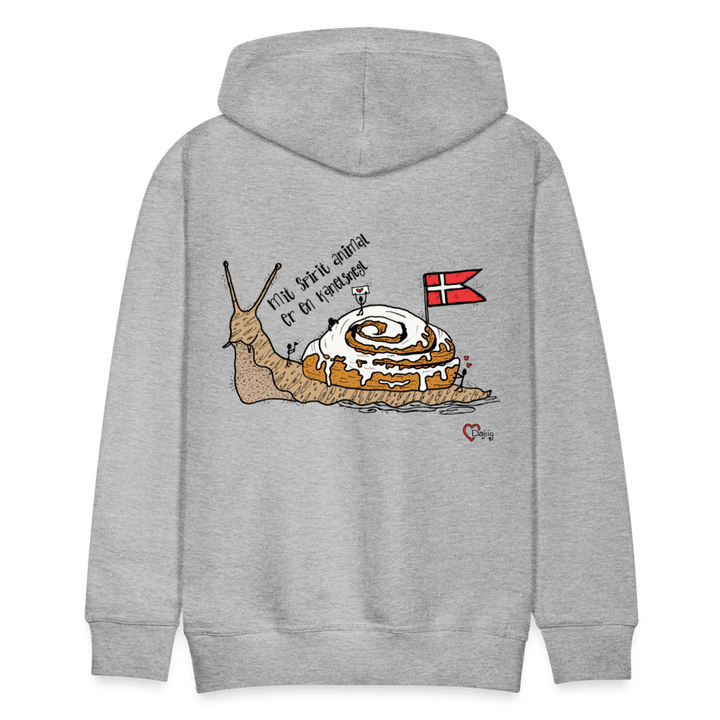 Spirit Animal Kanelsnegl - Herre Hættetrøje - Herre Premium hættetrøje - grå meleret - Dajlig