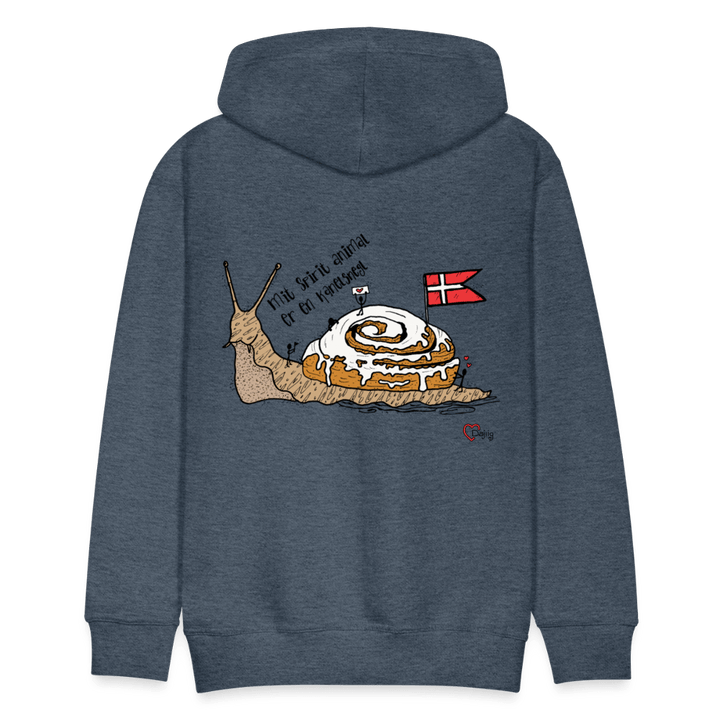 Spirit Animal Kanelsnegl - Herre Hættetrøje - Herre Premium hættetrøje - jeansblå - Dajlig