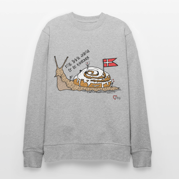 Spirit Animal Kanelsnegl - Kraftig Unisex Sweatshirt - Stanley/Stella økologisk unisex - sweatshirt CHANGER - grå meleret - Dajlig.dk