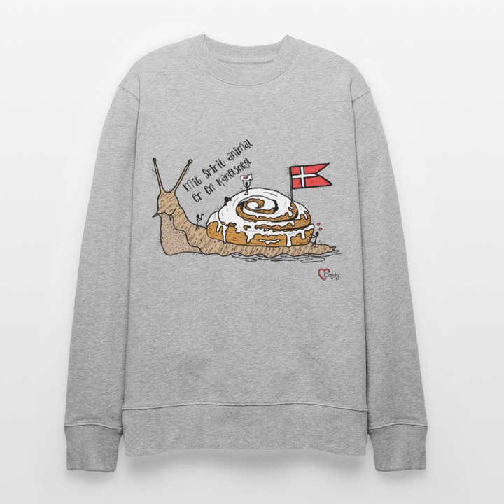 Spirit Animal Kanelsnegl - Kraftig Unisex Sweatshirt - Stanley/Stella økologisk unisex - sweatshirt CHANGER - grå meleret - Dajlig.dk