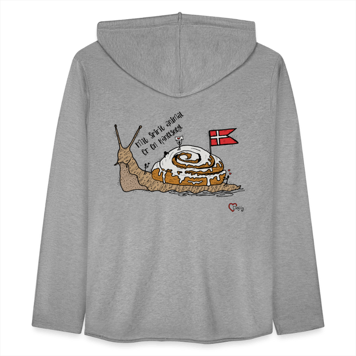 Spirit Animal Kanelsnegl - Let Unisex hættetrøje - Let sweatshirt med hætte, unisex - grå meleret - Dajlig.dk