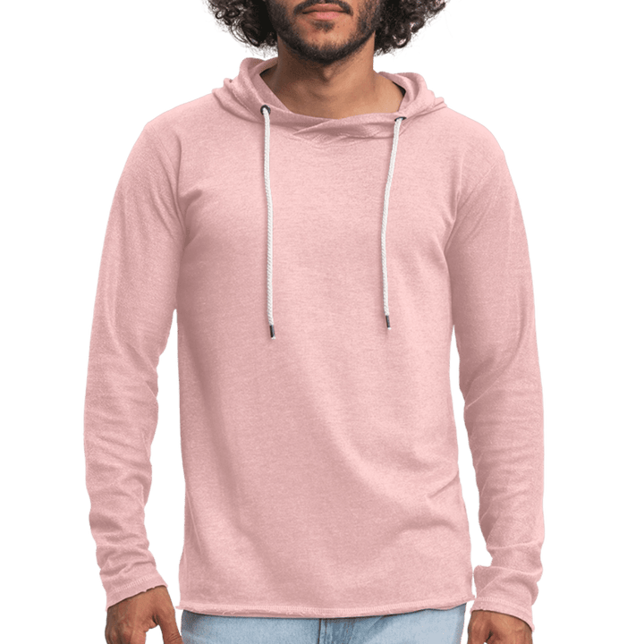 Spirit Animal Kanelsnegl - Let Unisex hættetrøje - Let sweatshirt med hætte, unisex - rosa - creme meleret - Dajlig