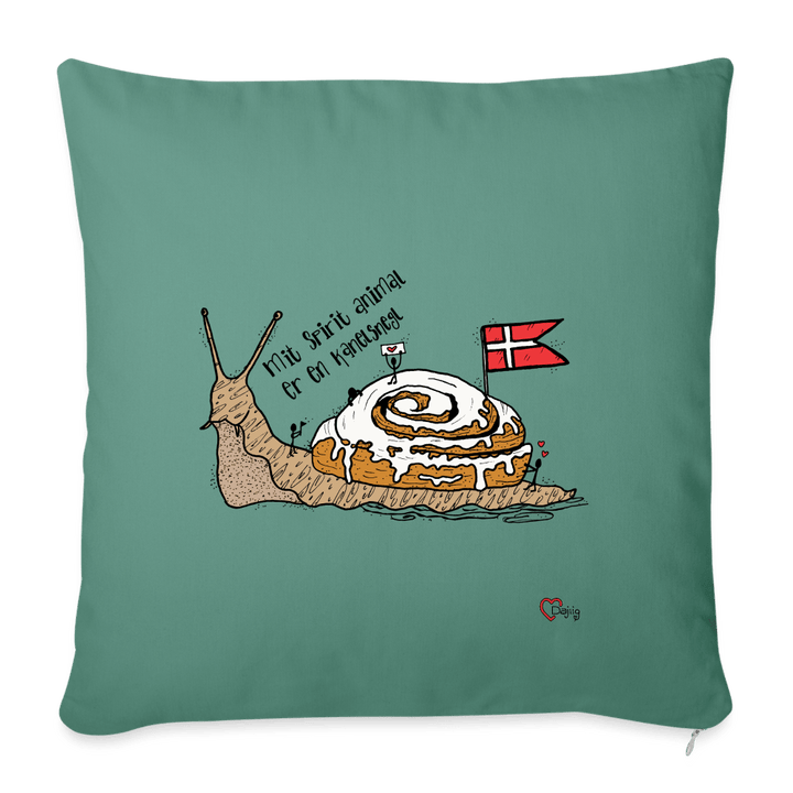 Spirit Animal Kanelsnegl - Sofapude - Sofapude med fyld 44 x 44 cm - grangrøn - Dajlig