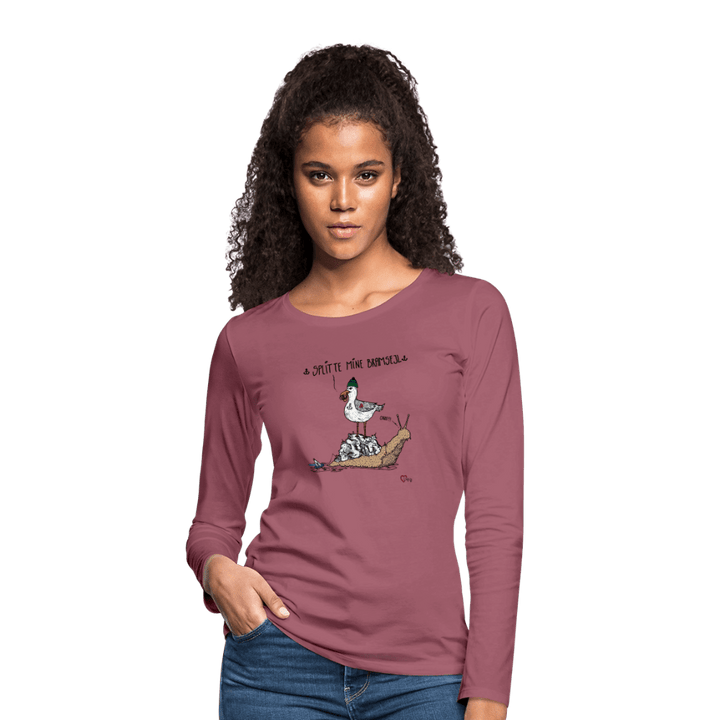 Splitte Mine Bramsejl - Dame Langærmet Trøje - Dame premium T-shirt med lange ærmer - rødviolet - Dajlig