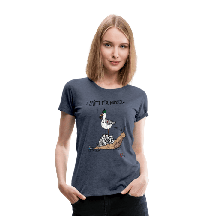 Splitte Mine Bramsejl - Eksklusiv Dame T-shirt - Dame premium T-shirt - blåmeleret - Dajlig