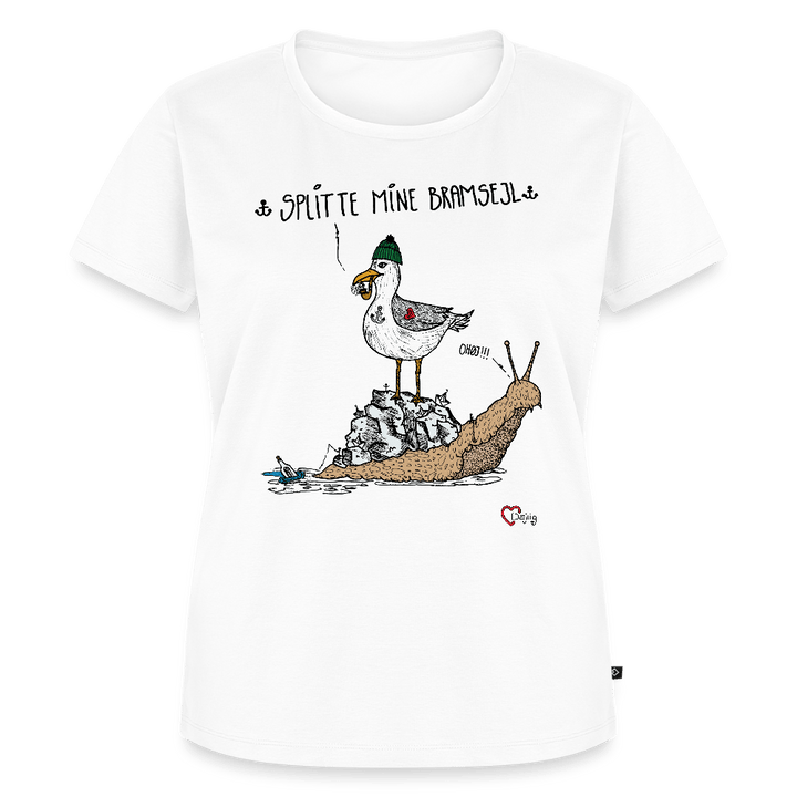 Splitte Mine Bramsejl - Eksklusiv Dame T-shirt - Dame premium T-shirt - hvid - Dajlig